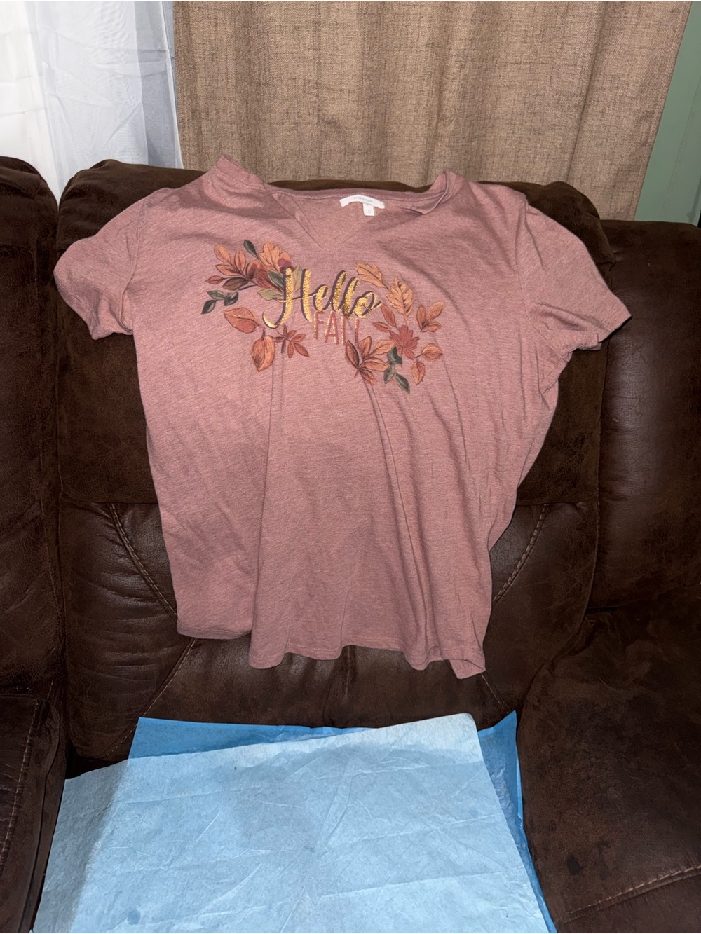 Hello Fall Floral Graphic Tee - Dusty Rose